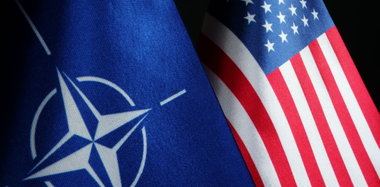 NATO and US flags