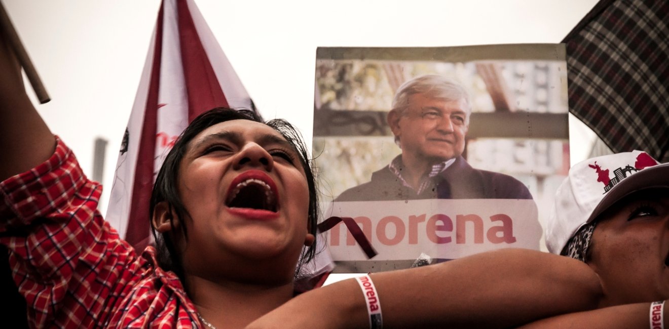 AMLO supporter at a rally