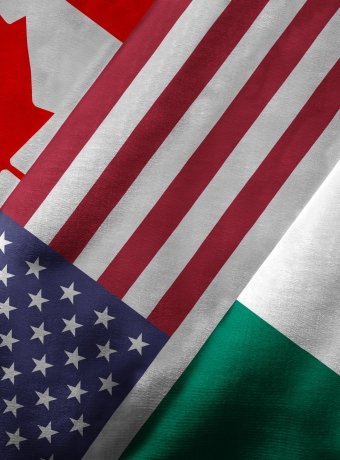 Canada-United States-Mexico Flags