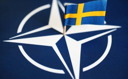 NATO and Sweden's flags