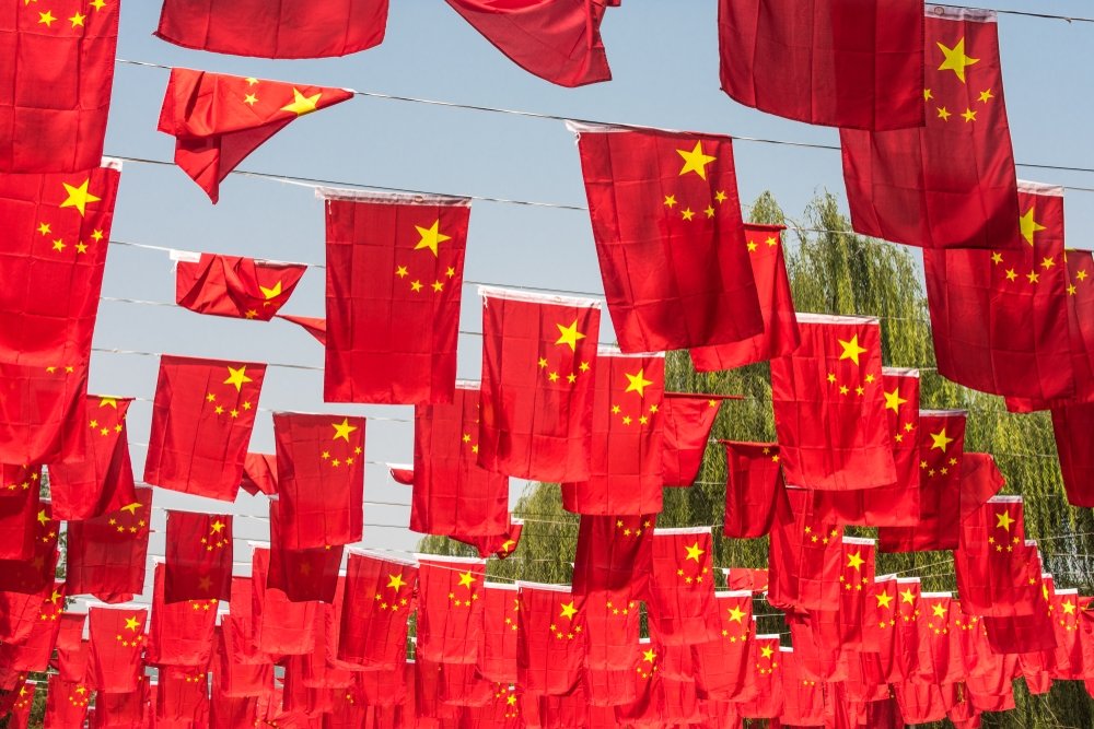 Flags in Beijing, China 