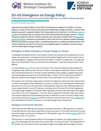 Front Page of Report on EU-US Divergence on Energy Policy