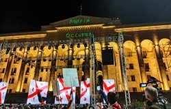 Georgian protests against foreign agents law