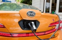 a BYD electric vehicle during charging