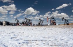 Oil pump jacks in Alberta